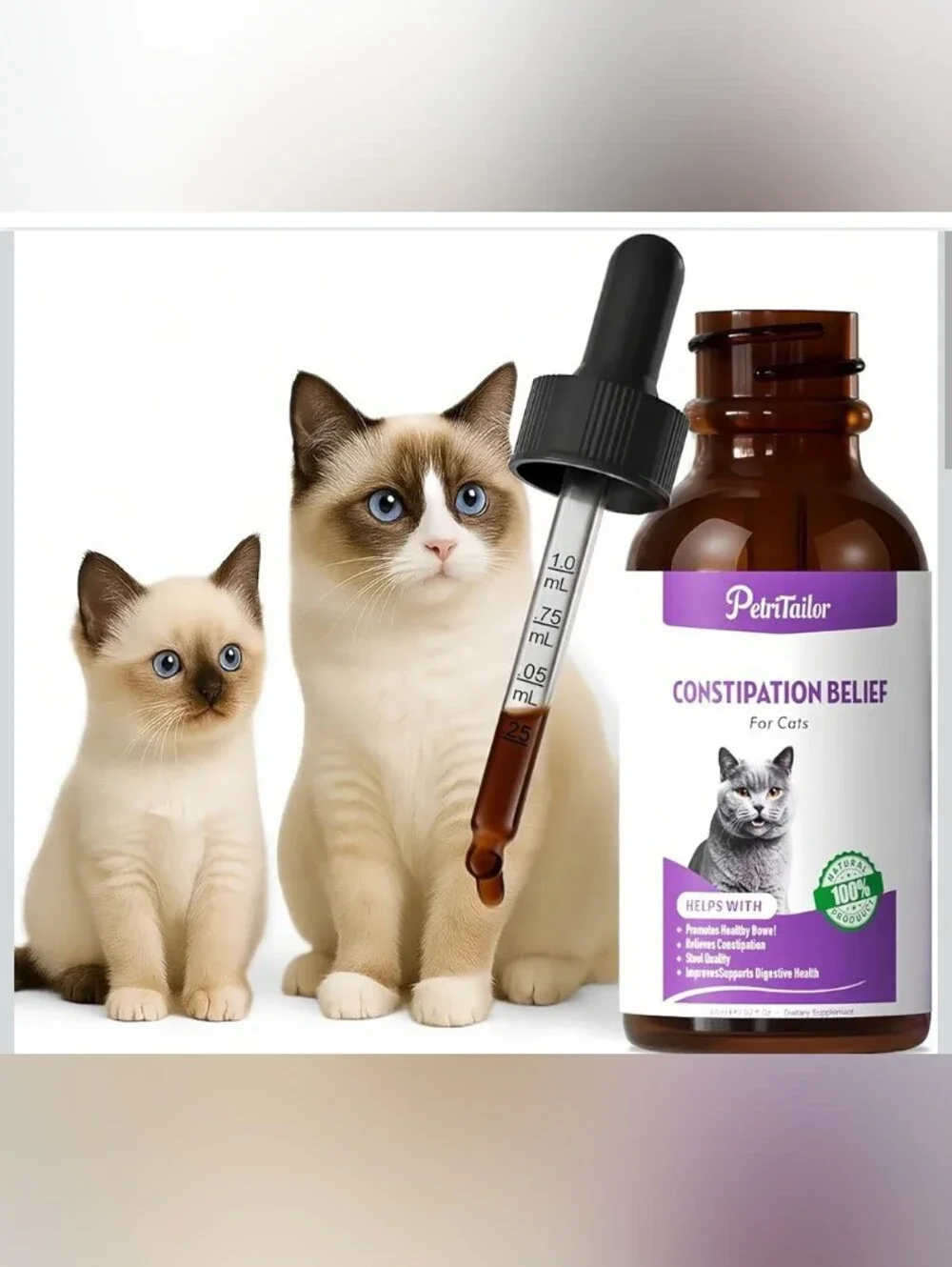 PetriTailor Cat 😺 Constipation Relief 100% Natural